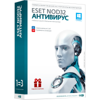 ESET NOD32 Антивирус - универсальная лицензия на 1 год на 3ПК или продление на 20 месяцев