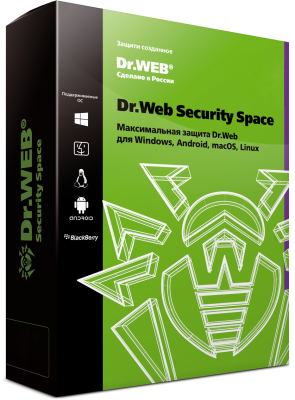 Dr.Web Security Space для дома. Новая лицензия на 12 месяцев, 1 ПК.
